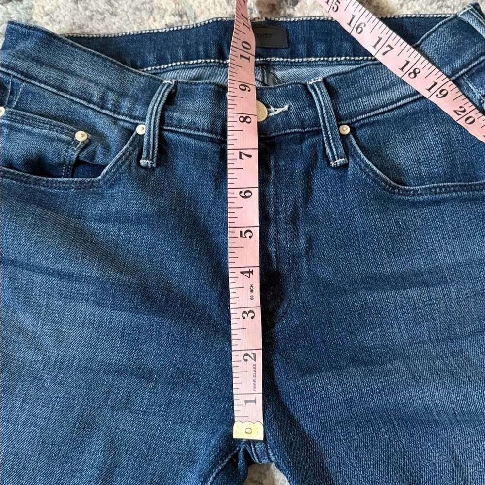 Mother The Down Low Weekender Heel Jeans in High Tide Size 27 - Picture 13 of 13